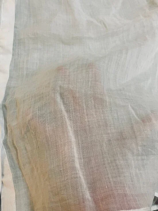 Banana Republic Sleeveless Oversized Ramie White Sheer Button Top Womens Large - Picture 3 of 7